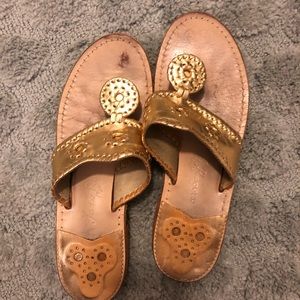 Jack Rogers Gold Sandals Size 9